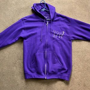 The Prince Estate Official & Approved Purple Rain Zip Jacket Hoodie Sweatshirt